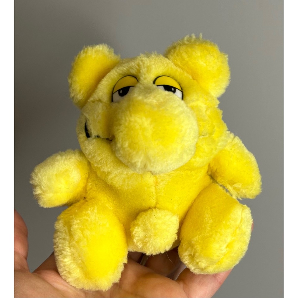 Vintage Kodak Kolorkids Resty Yellow Plush Sleepy Eye Mascot 4.5 Inch Toy